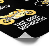 Funny 6 Dinge, die ich in meiner Freizeit Motorrad Poster (Ecke)