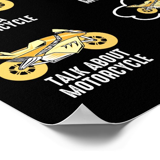 Funny 6 Dinge, die ich in meiner Freizeit Motorrad Poster (Ecke)