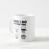 Funny 6 Dinge, die ich in meiner Freizeit Scooter Kaffeetasse (Vorderseite Links)