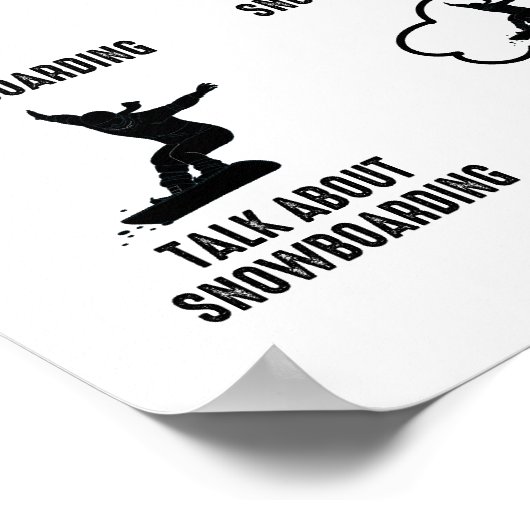 Funny 6 Dinge, die ich in meiner Freizeit Snowboar Poster (Ecke)