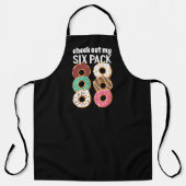 Funny 6 Pack Vater Bod Donuts statt Muskel Mens Schürze (Vorderseite)
