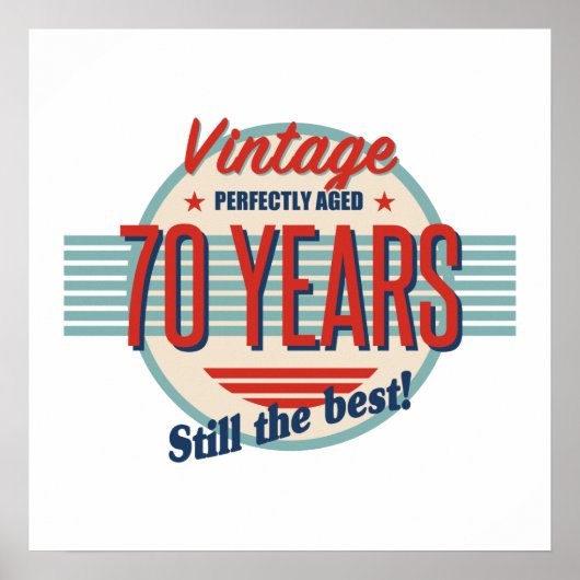 Funny 70. Geburtstag alt modifiziert Poster (Vorne)