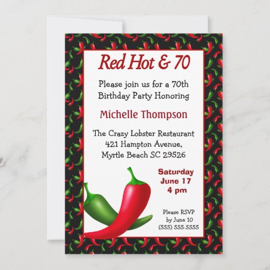 Funny 70. Geburtstag Einladung (Vorderseite)