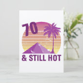 Funny 70. Geburtstag Heiß Karte (Stehend Vorderseite)