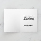 Funny 70. Geburtstag Karte (Innenseite)
