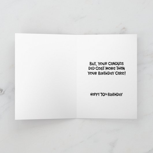 Funny 70. Geburtstag Karte (Innenseite)