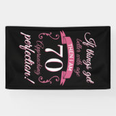 Funny 70. Geburtstag 'Perfection' Banner (Horizontal)