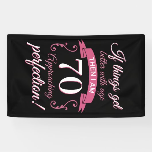 Funny 70. Geburtstag 'Perfection' Banner (Horizontal)