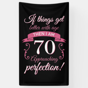 Funny 70. Geburtstag 'Perfection' Banner