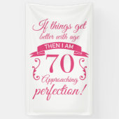 Funny 70. Geburtstag 'Perfection' Banner (Vertikal)