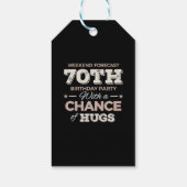 Funny 70. Geburtstag Redewendungen Geschenkanhänger (Rückseite)