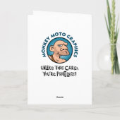 Funny 70. Geburtstagsberuhigung Karte (Rückseite)