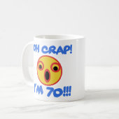 Funny 70. Geburtstagsgeschenk Kaffeetasse (Vorderseite Links)