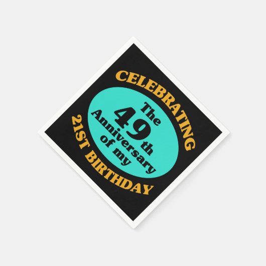 Funny 70. Geburtstagsgeschenk Serviette (Ecke)