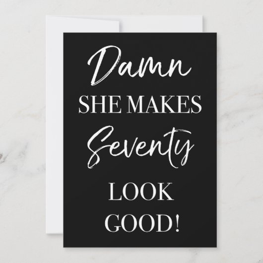 Funny 70. Geburtstagsparty Einladung (Vorderseite)