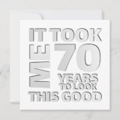 Funny 70 Jahre alt Sprichwort Zitat Einladung (Vorderseite)