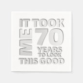 Funny 70 Jahre alt Sprichwort Zitat Serviette (Vorderseite)