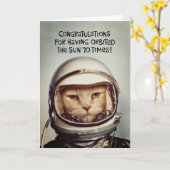 Funny 70. Orbit Geburtstag Karte (Gelbe Blume)