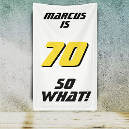 Funny 70 so, was Zitat 70. Geburtstagsparty Banner