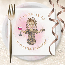 Funny 70 und Fabulous Ethnic Sassy 70. Geburtstag Serviette