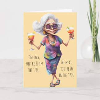 Funny 70th Birthday Card for Women Karte