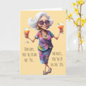 Funny 70th Birthday Card for Women Karte (Gelbe Blume)