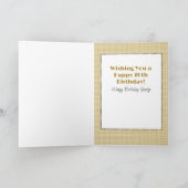 Funny 70th Birthday for Him Male Cartoon Wine Karte (Innenseite)