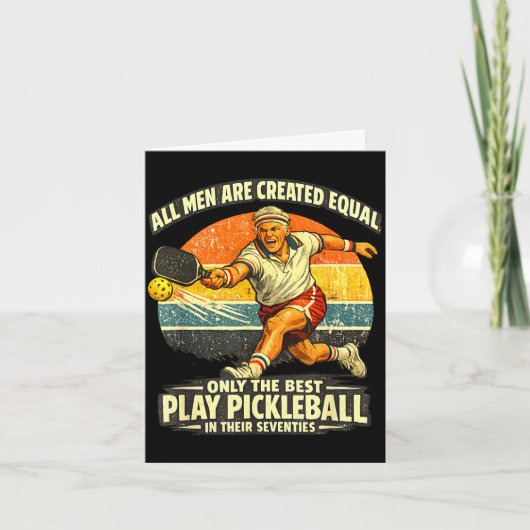 Funny 70th birthday pickleball player 70 years old karte (Vorderseite)