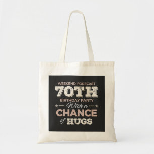 Funny 70th birthday sayings tragetasche