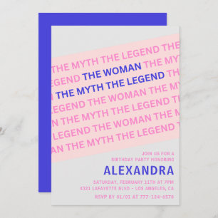 Funny 71. Geburtstag Einladungen Zitat Woman Myth