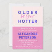 Funny 72. Geburtstag Einladungen Older Wiser (Vorderseite)