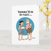 Funny 73. Geburtstag Karte (Gelbe Blume)