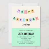 Funny 75. Geburtstag Einladungen Happy Geburtstag (Vorderseite)