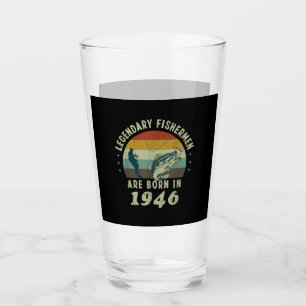 Funny 75. Geburtstag Fischen Geschenk für 75 Jahr Glas