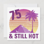 Funny 75. Geburtstag Heiß Karte (Vorderseite)