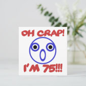 Funny 75. Geburtstag Karte (Stehend Vorderseite)