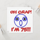 Funny 75. Geburtstag Karte (Vorderseite/Rückseite Beispiel)