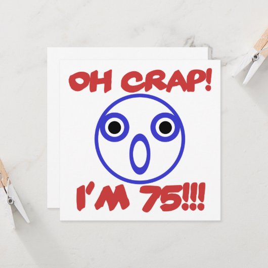 Funny 75. Geburtstag Karte (Vorderseite/Rückseite Beispiel)