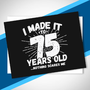 Funny 75. Geburtstag Zitat sarkastisch 75 Jahre al Postkarte
