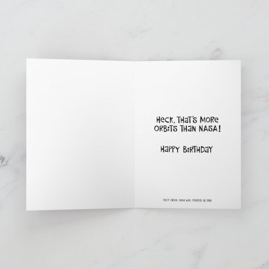 Funny 75th Orbit Birthday Karte (Innenseite)