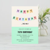 Funny 76. Geburtstag Einladungen Happy Geburtstag (Stehend Vorderseite)