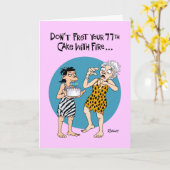 Funny 77. Geburtstag Karte (Gelbe Blume)