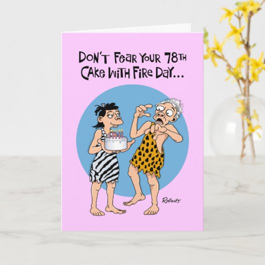 Funny 78. Geburtstag Karte (Gelbe Blume)