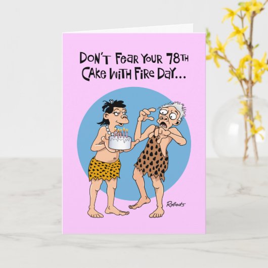 Funny 78. Geburtstag Karte (Gelbe Blume)