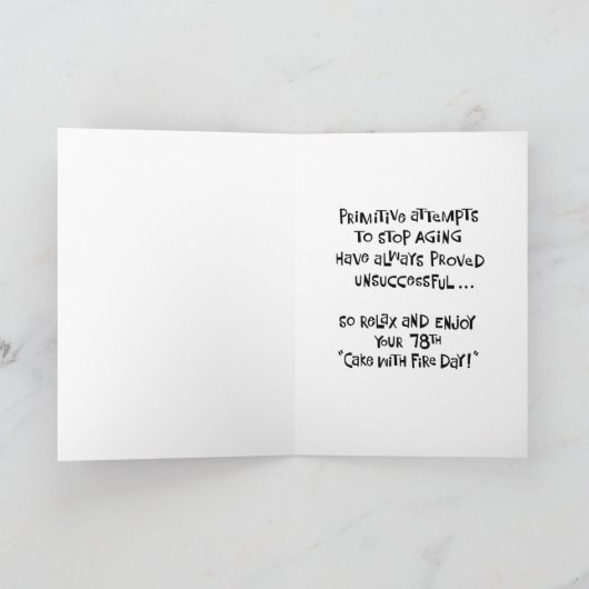 Funny 78. Geburtstag Karte (Innenseite)