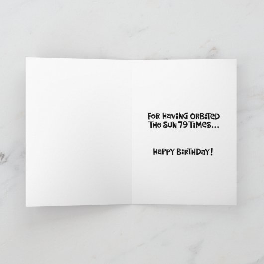 Funny 79. Geburtstag Karte (Innenseite)