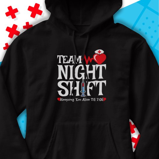 Funny 7:05 Team Night Shift Nurse Aufwertung Hoodie