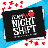 Funny 7:05 Team Night Shift Nurse Aufwertung Postkarte