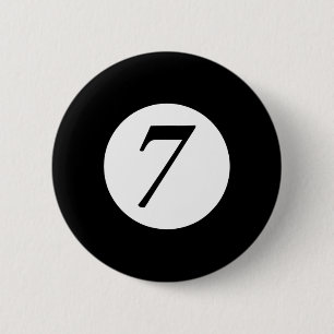 Funny 7 Ball Magic Seven Ball Billard Pool Rot Button