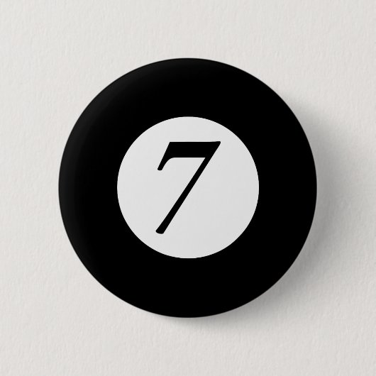 Funny 7 Ball Magic Seven Ball Billard Pool Rot Button (Vorderseite)